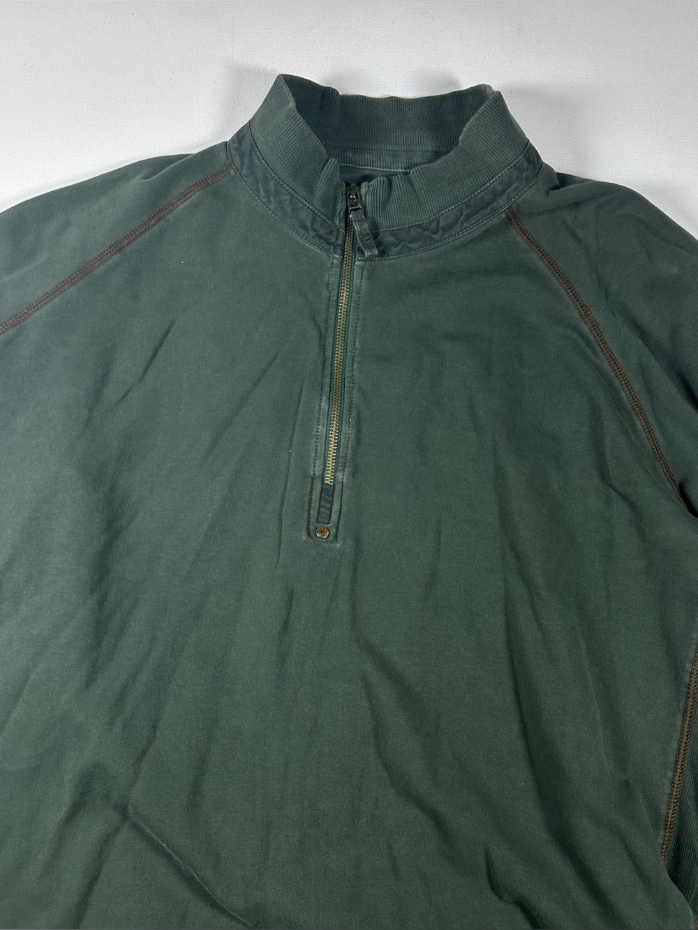 Tommy Bahama Relax 1/4 Zip Pullover Sweatshirt Olive Green Men XXL Coastal Chic